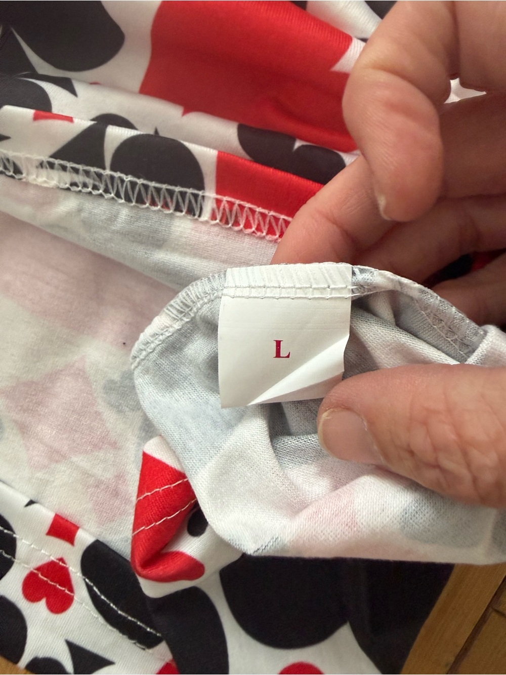 Queen of Hearts Playing Card Suits Graphic Stretch Mini Skirt Cosplay Large - Picture 3 of 4